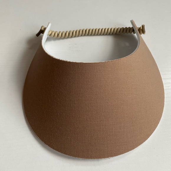 Accessories - Women Foam Sun Visor Hats, No Pinch Visor, Tan Travel Sunvisor, Pool Beach